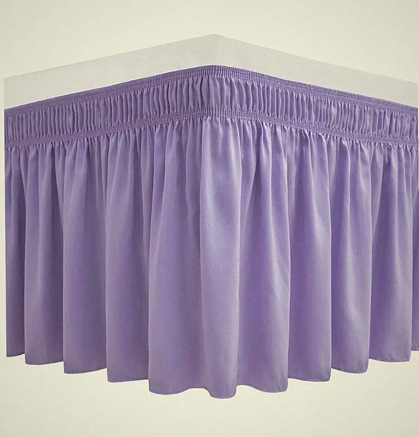 Biscaynebay Wrap Around Bed Skirts for Twin & Twin XL Beds w/ Short 12" Drop