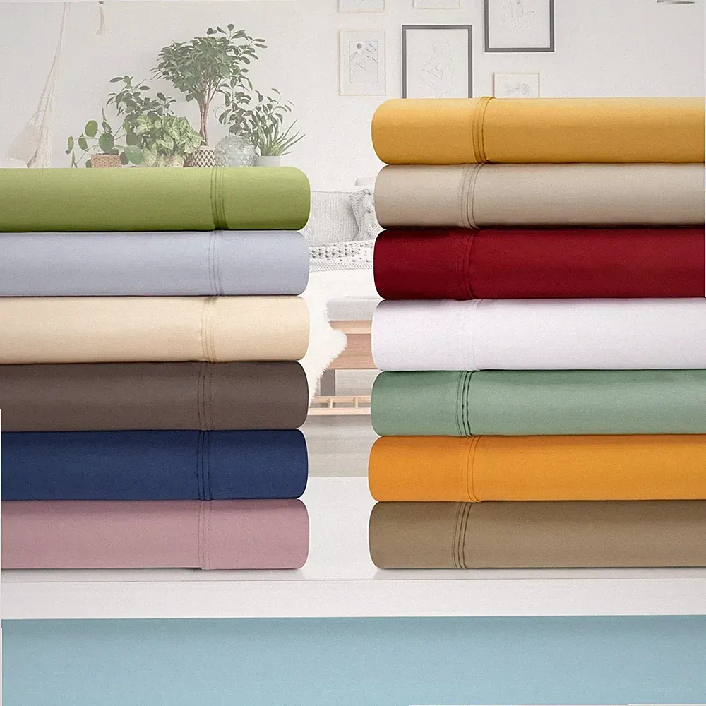 Twin XL Size Bedding Things 100% Cotton 1000 - 1200 Thread Count Solid Colors