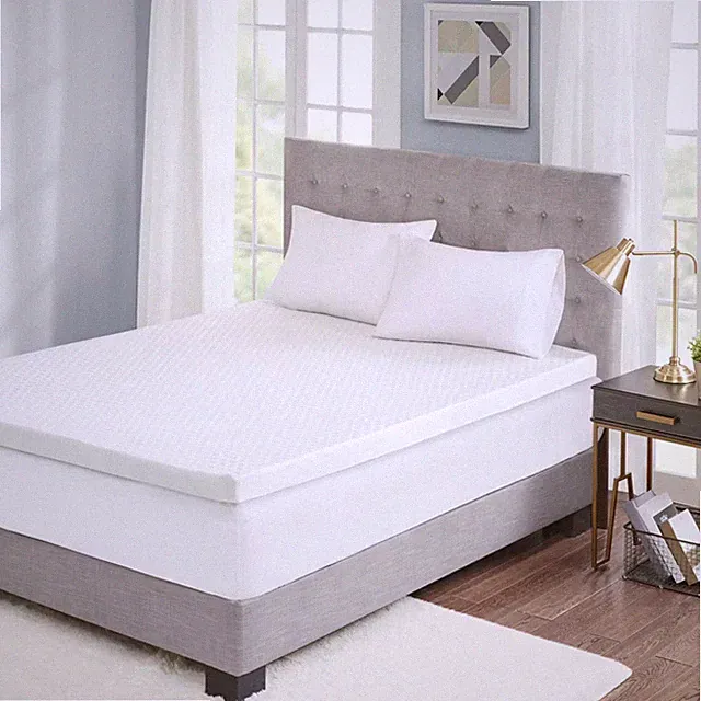 Hypoallergenic 3" Gel Memory Foam Mattress Toppers (Twin XL) White