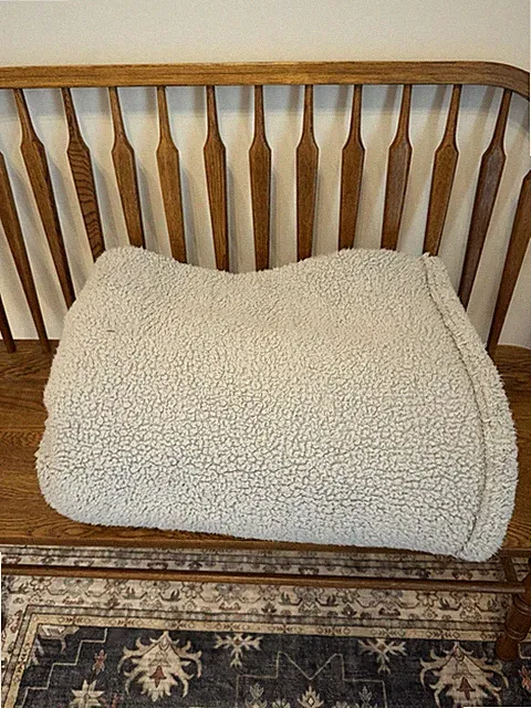 The Big One Twin/Twin XL Sherpa Throw Blanket - Soft Gray Cream - 65" x 98"