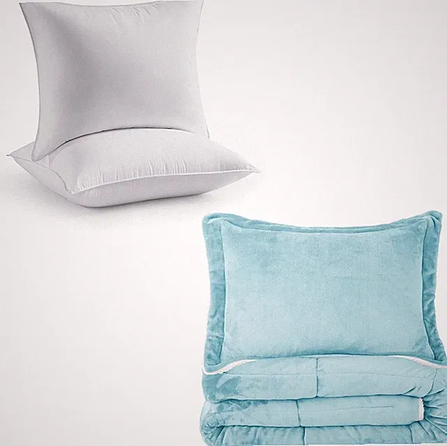 Twin XL Bedding Set, Down Alternative Pillow & Sherpa Comforter