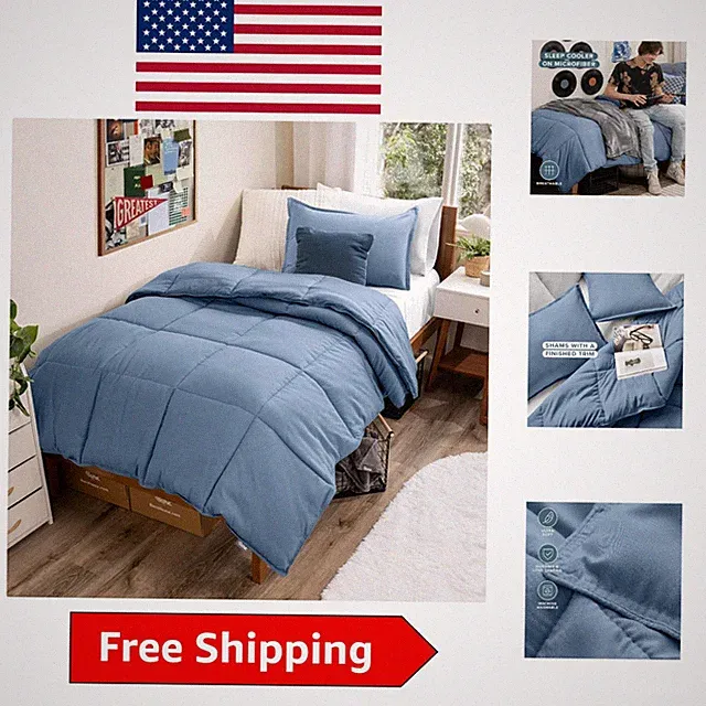 Ultra-Soft Twin/Twin XL Comforter in Coronet Blue - Machine Washable Luxury