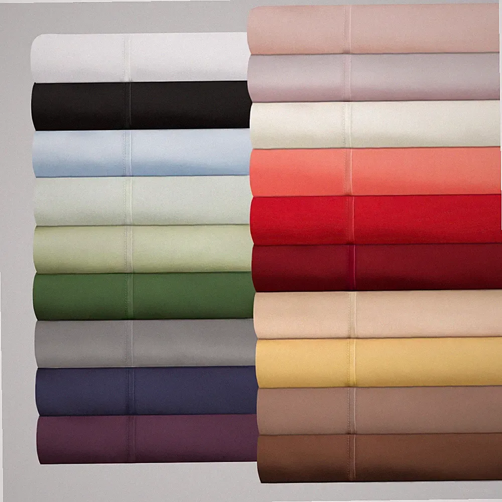 US TWIN XL SIZE 100% COTTON 1200 TC SOLID COLORS SELECT BEDDING SET